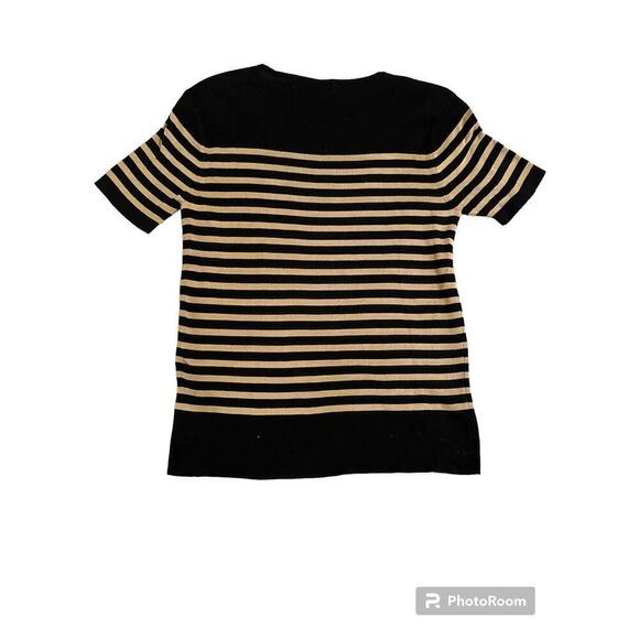 Vintage Women's Jones New York Striped Two Piece Oversized 100% Silk Sweater Set - Picture 6 of 7